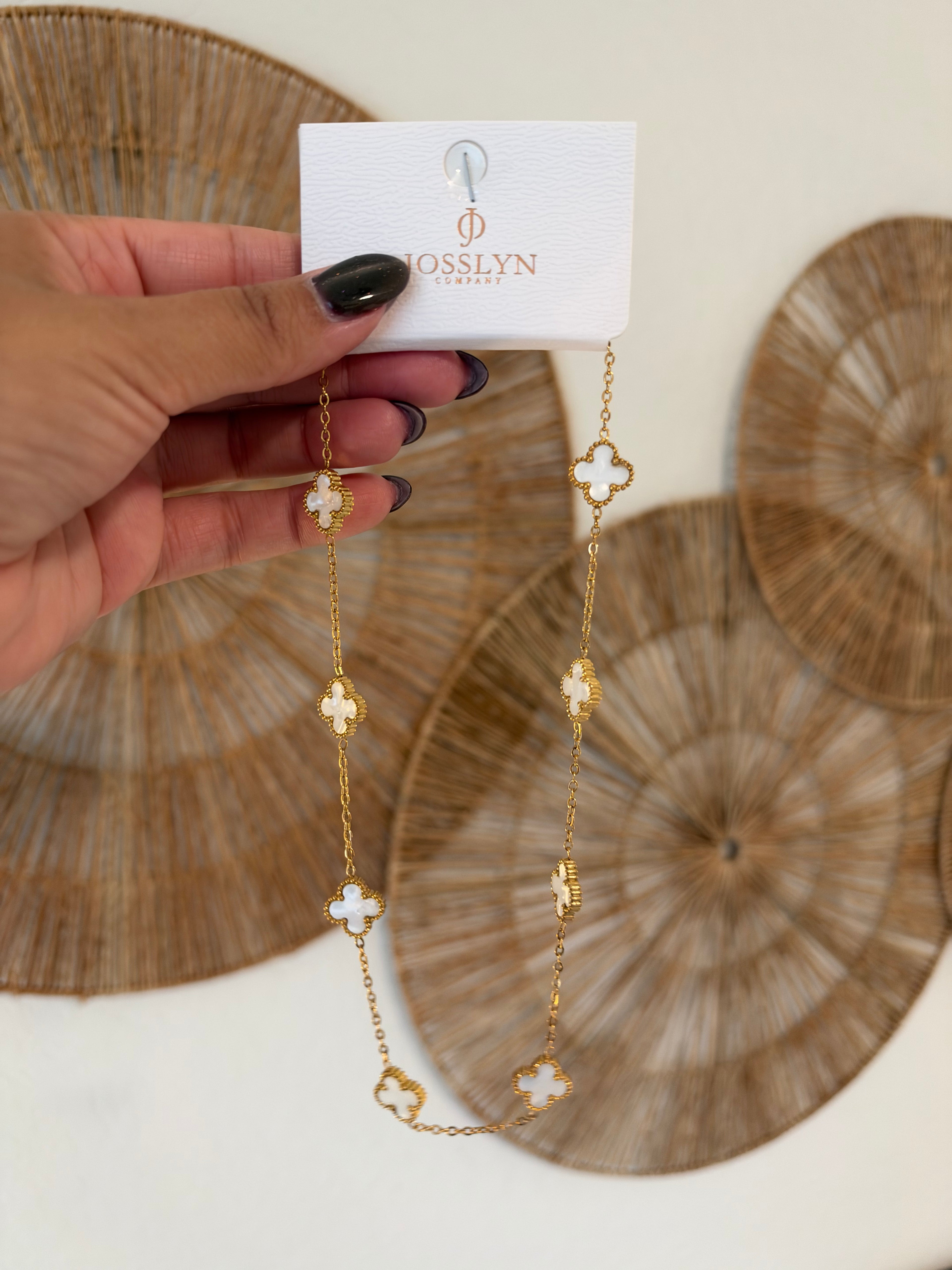 18K Gold Clover Necklace