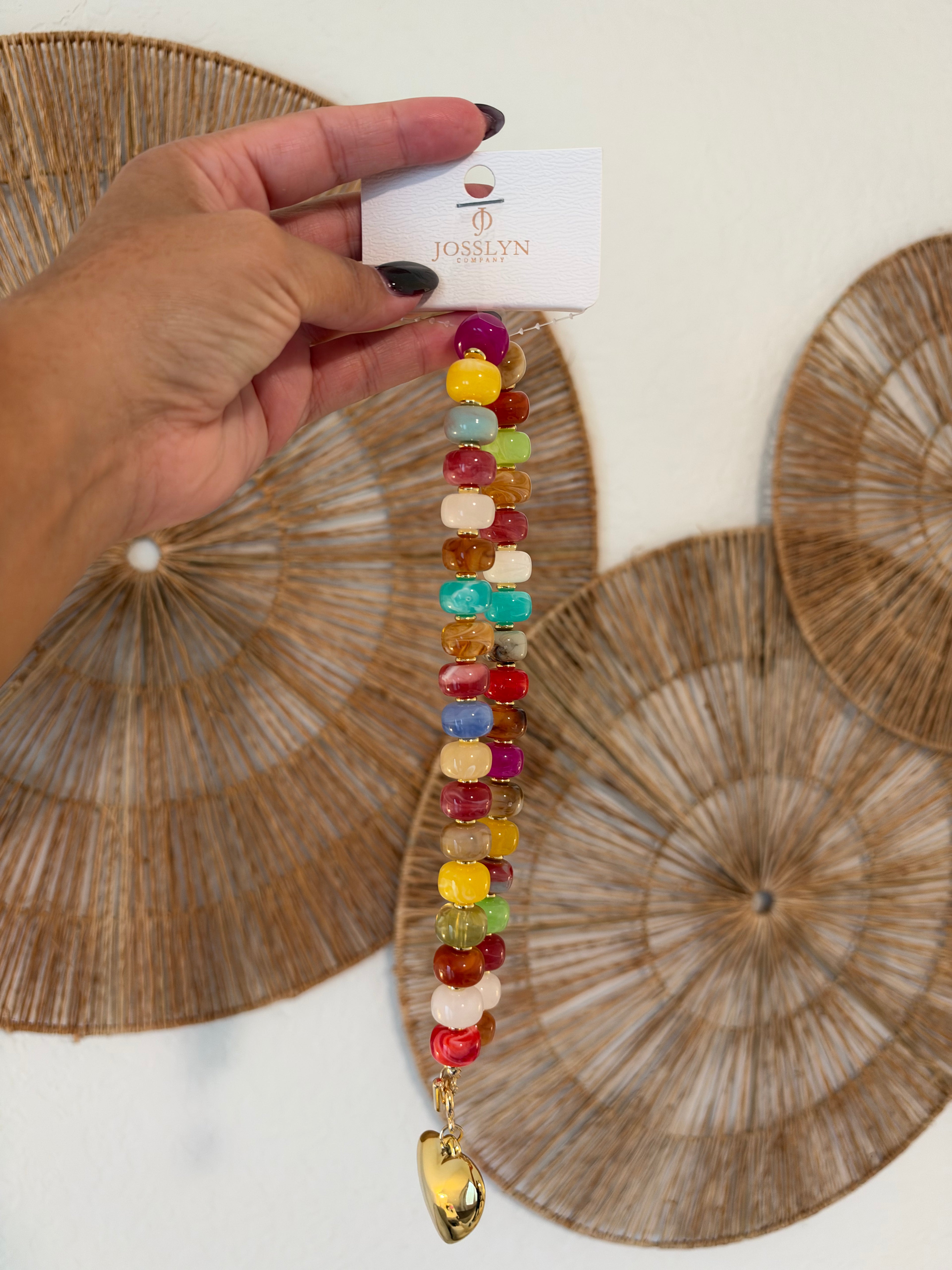Candy Heart Beaded Necklace