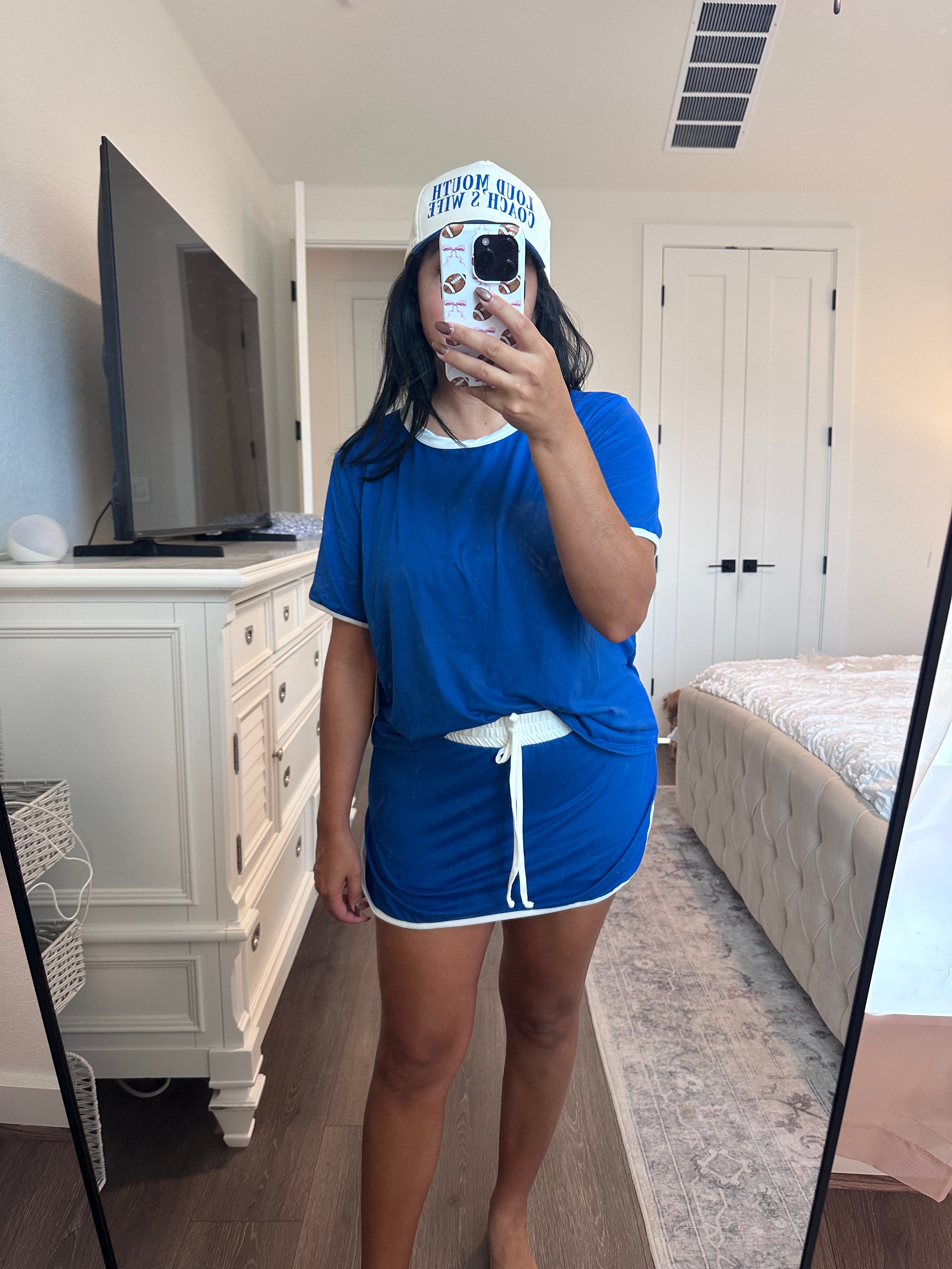 Royal Blue Game Day Skort Set